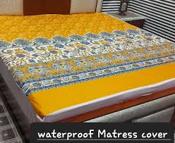 Printed Water Proof Matress Cover King SIze - Waterproof matress cover for king size bed - Export Quality