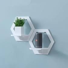 Lifestyle Glory Brand Hexagon Wall Shelf, Wall Shelves, Wooden Wall Shelf For kids, girls, bed room, Laser cut floating Shelf I Wall Art I Wall Hangings I Decorating items I Decorating items for bedroom I Decoration Pieces
