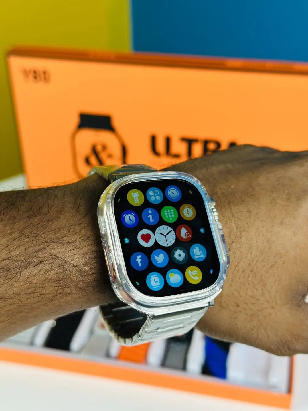Y80 Ultra H20 Ultra S100 Ultra, I20 Ultra , 7 in 1 Smart Watch 2.02 inch high-definition large screen high configuration version strap + Airpods combination+case