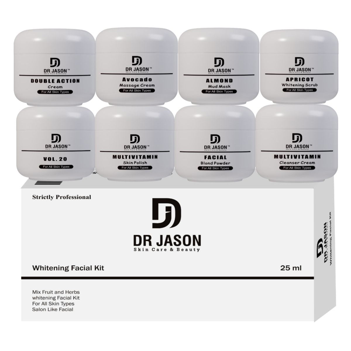 Dr Jason Pack of 8 jar  Facial Kit Student Pack
