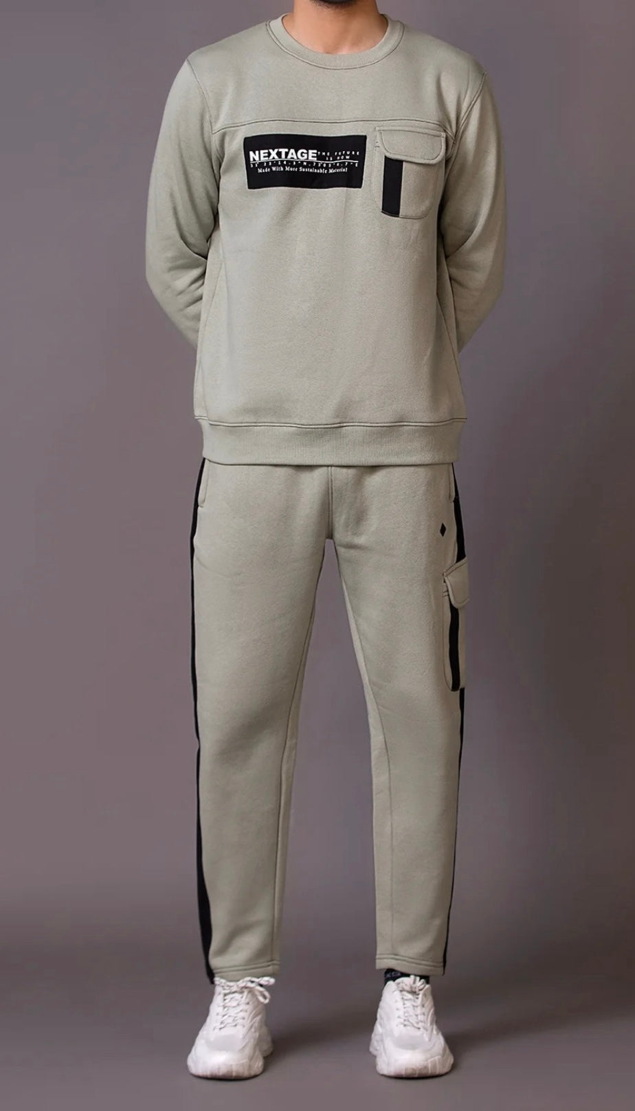 unisex Cargo Fleece Tracksuit