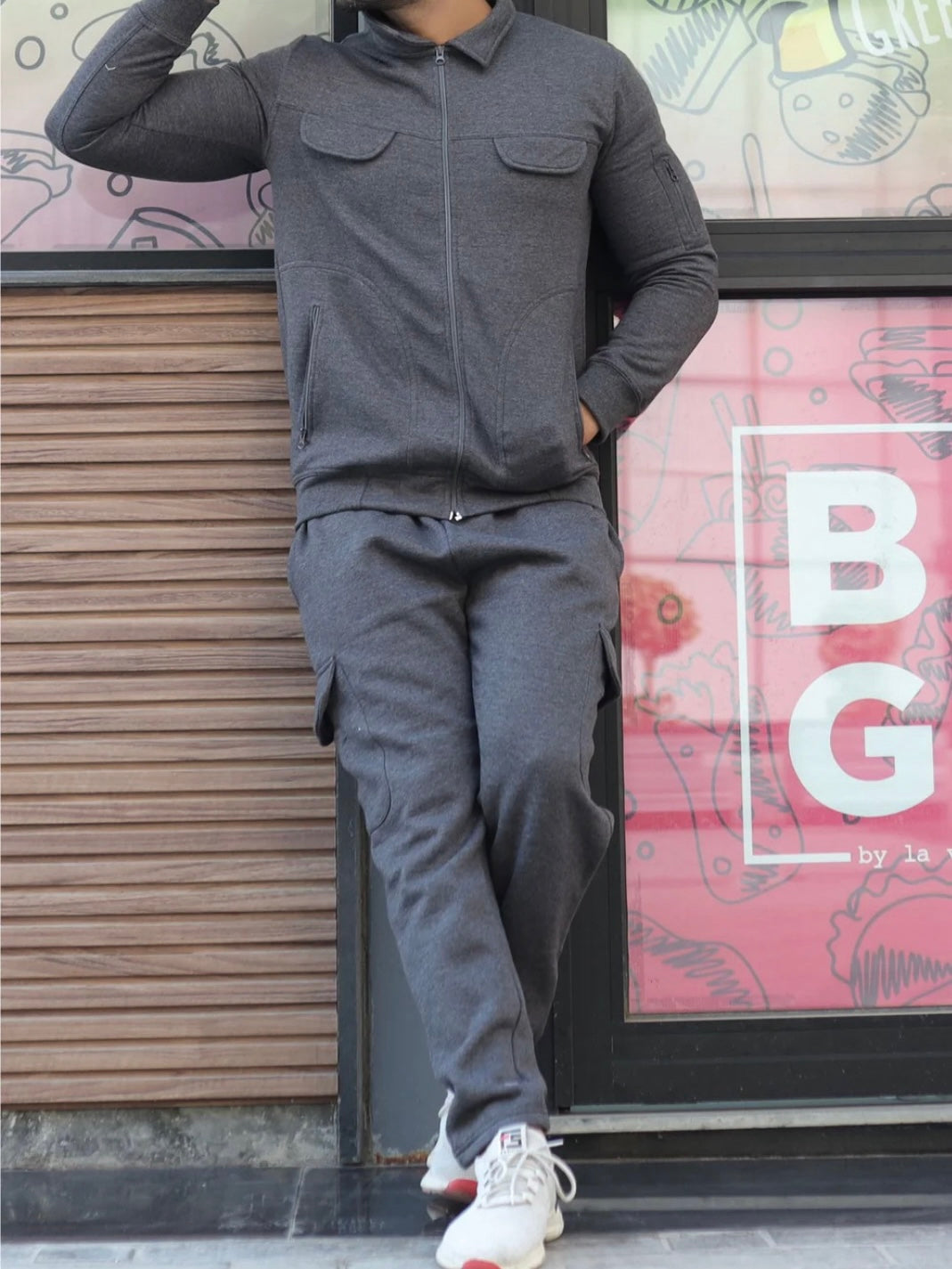 unisex Cargo Fleece Tracksuit