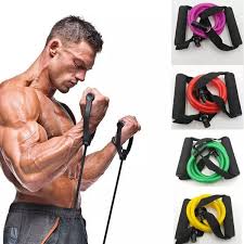 Latex Elastic Tube Resistance Bands Pull Rope Gym Yoga Fitness Equipment