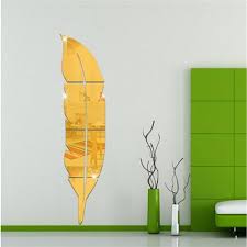 Acrylic Mirror Wall Leaf | 3D Wall Decoration Items for Home Decor and Bedrooms | Mirror Wall Decore for Offices and for Gift Items | 3D Wallpapers Sheets | Decorative Wall Art Design for Rooms | Wall Decor Ideas | Mirror Wall Stickers and Decals