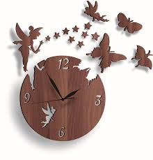 3D Wooden Walter Shape Wall Clocks | Clocks for Rooms Decoration Items for Wall Decor Ideas | 3d Laser Cut DIY Design Wall Watch for Home Decoration items Living Room