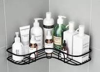 Bathroom Shower Shelf, Set of 1, Adhesive Metal Wall Mounted Storage Organized Rack for Shower Caddy,Triangle Basket No Drilling, Design for Bathroom Bedroom Living Room and Kitchen