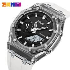 SKMEI men electronic watch dual-display electronic watch with luminous waterproof watch fashion business style For Men 1816