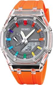 SKMEI men electronic watch dual-display electronic watch with luminous waterproof watch fashion business style For Men 1816